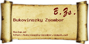 Bukovinszky Zsombor névjegykártya