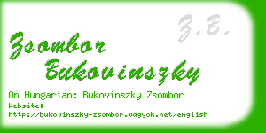 zsombor bukovinszky business card